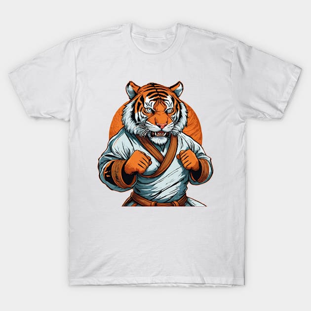 Karate Tiger T-Shirt by Smartdoc